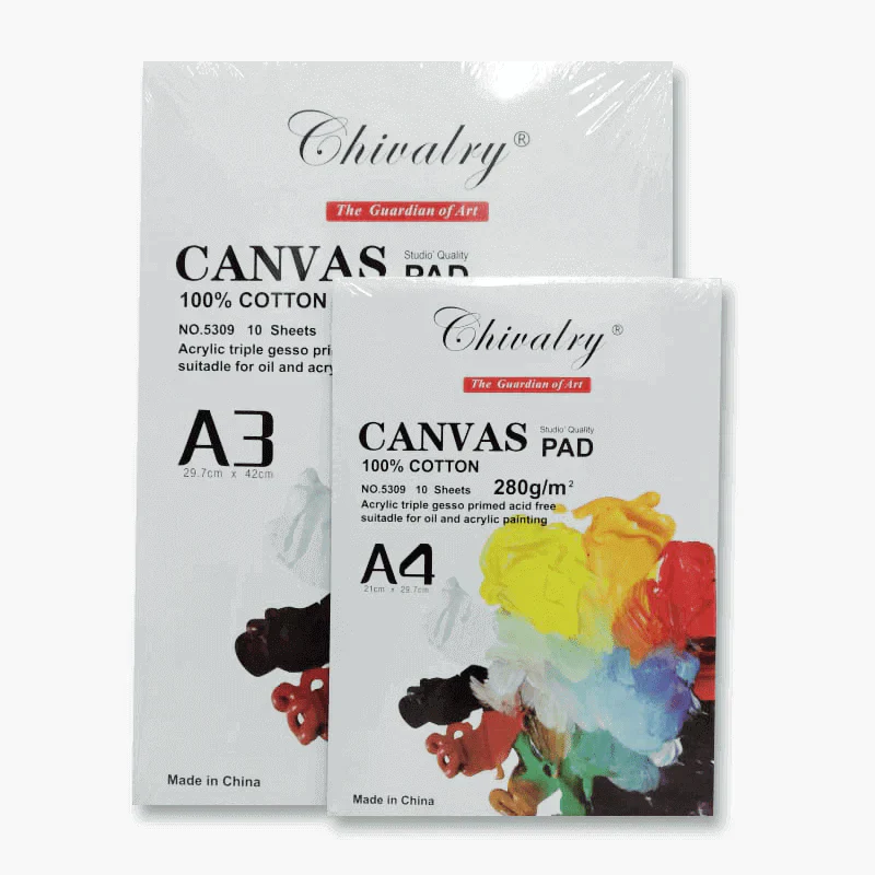 Chivalry A3 size Canvas Paper Pad 280gsm – Ideal for Acrylic & Watercolor Art