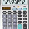 Deli EM19810 12-Digit Metal Calculator – Heavy Duty Office & Accounting Calculator