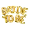 Rose Gold “Bride To Be” Foil Balloon Banner for Bridal Shower