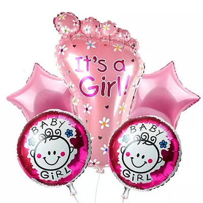 It’s a Girl Foil Balloons – Pack of 5 Baby Shower Decoration Balloons