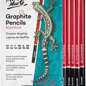 Mont Marte 12-Piece Graphite Pencil Set – Professional Drawing Pencils