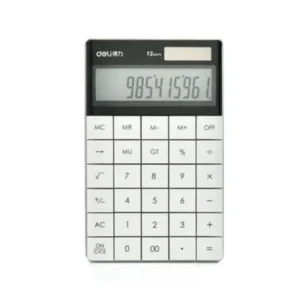 Deli 1589 Dual Power Electronic Calculator – 12 Digit Desktop Calculator with Large Display