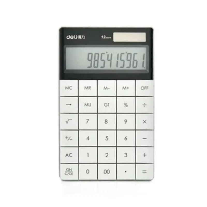 Deli 1589 Dual Power Electronic Calculator – 12 Digit Desktop Calculator with Large Display
