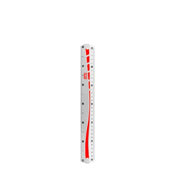 ORO 12 Inch Transparent Plastic Ruler – Clear Measuring Scale for School