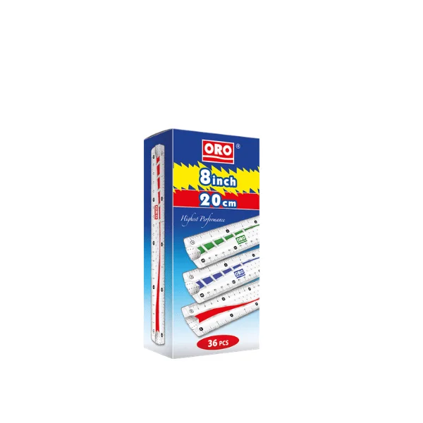 ORO-Multicolour-8icnh-Ruler-1