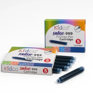 KIDCO Fountain Pen Ink Cartridges Pack of 5 Black and Dark Blue